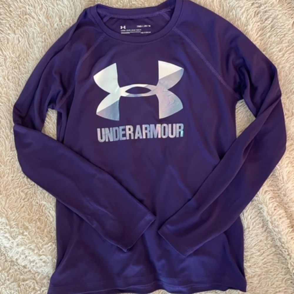 Girls Under Armour Long Sleeve Heatgear Shirt NWOT